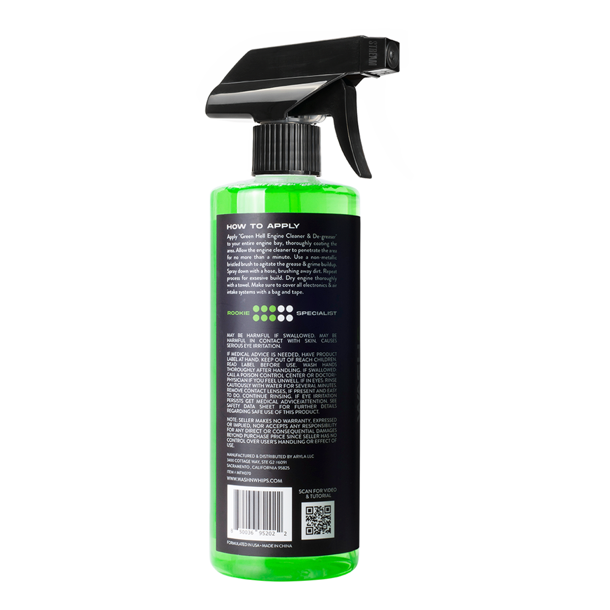 WASH&WHIPS Green Hell Engine Cleaner & Degreaser